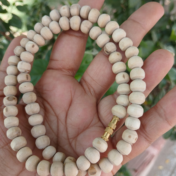 1 Round 19 Inches Pure Tulsi Kanthi Mala 8 MM Beads Size Premium Quality