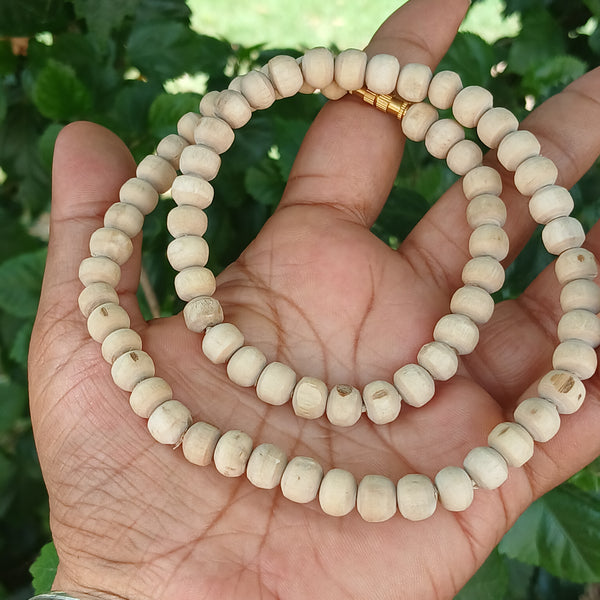 1 Round 19 Inches Pure Tulsi Kanthi Mala 8 MM Beads Size Premium Quality