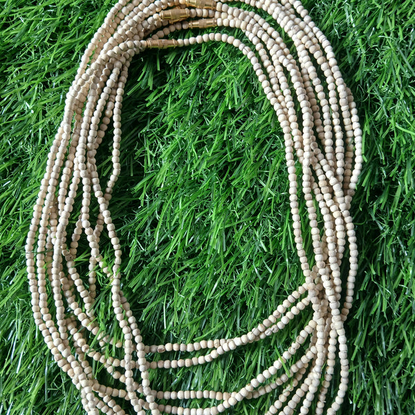 2 Round Super Premium Quality Pure Tulsi Kanthi Mala smallest Bead 34 Inches