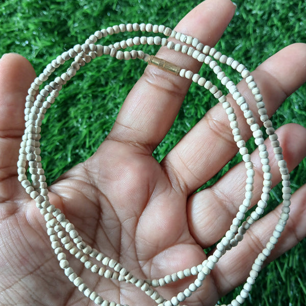 2 Round Super Premium Quality Pure Tulsi Kanthi Mala Small Beads 34 Inches