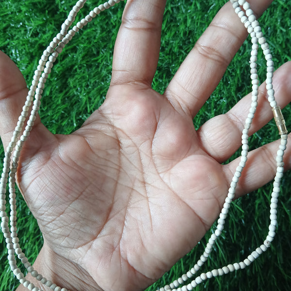 2 Round Super Premium Quality Pure Tulsi Kanthi Mala Small Beads 34 Inches
