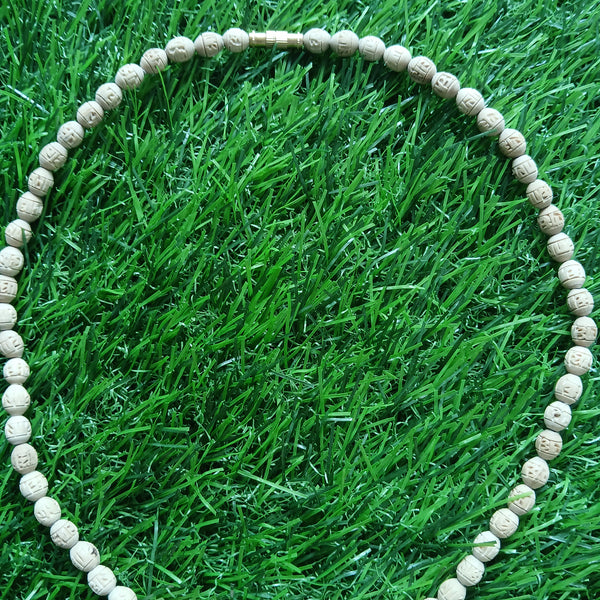 1 Round 19 inches Radha Naam Handcrafted Pure Tulsi Super Premium Qualty Mala 2-3 MM Beads