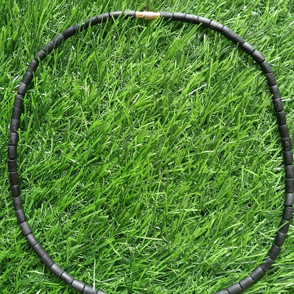 1 Round Black Desi Ghee Pure Tulsi Mala (19 inches)