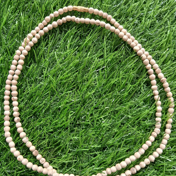 2  Round Shape Pure Tulsi Kanthi Mala 34 Inches