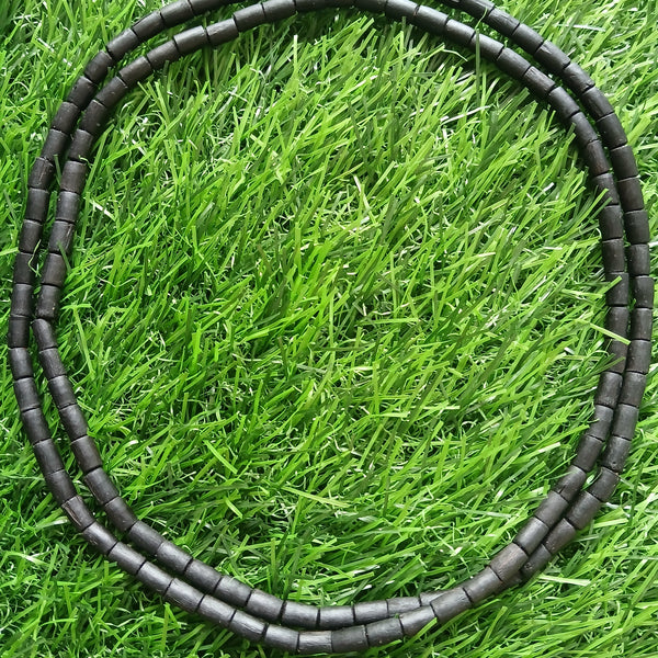 2 Round  Black Desi Ghee Pure Tulsi Kanthi Mala 34 Inches