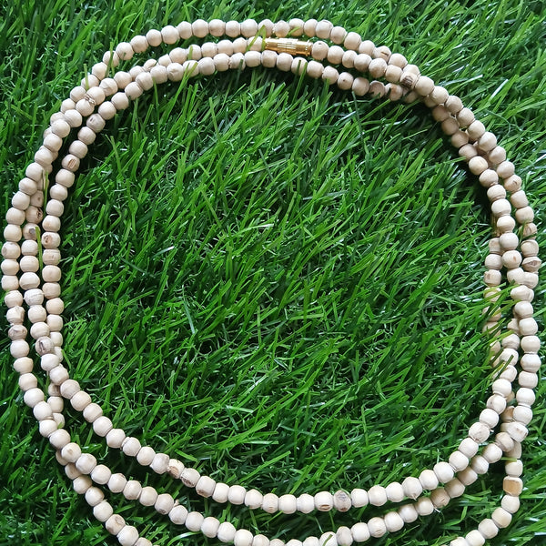 3 round Premium Quality Pure Tulsi Kanthi Mala 51 Inches