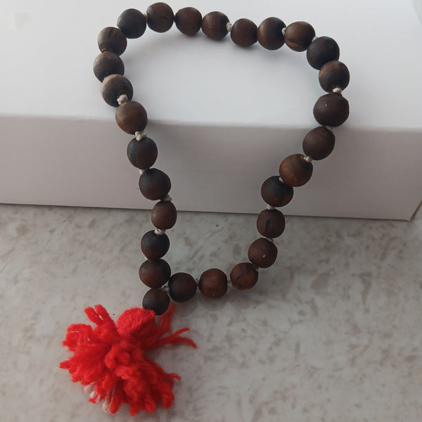 8 MM Brown Colour Desi Ghee Pure Tulsi 27+1 Sumerini 1 Qty