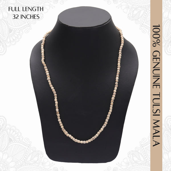 2 Round Pure Tulsi Kanthi Mala 34 Inches
