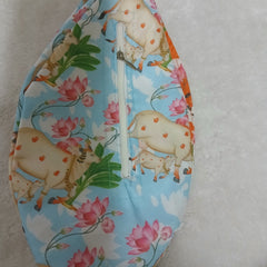 Multi Colour Cow Print Japa Mala Jholi Bag Cotton