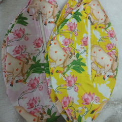 Multi Colour Cow Print Japa Mala Jholi Bag Cotton