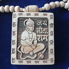 Hanumaan Ji Big Size Pure Tulsi Pendant Tulsi Mala 28 Inches