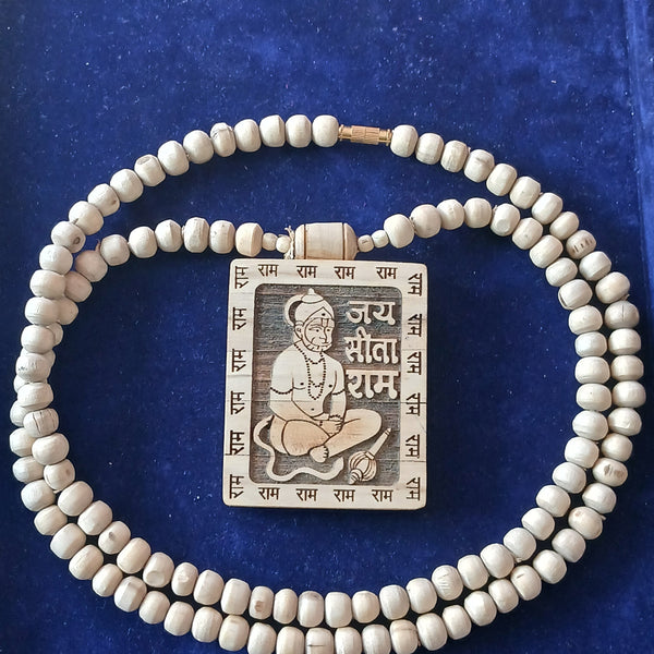 Hanumaan Ji Big Size Pure Tulsi Pendant Tulsi Mala 28 Inches