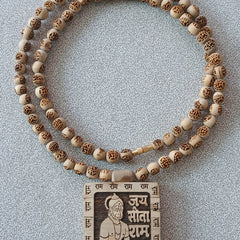 8 MM Ram Naam Beads With Big Size Hanumaan Ji Pendant Pure Tulsi Mala