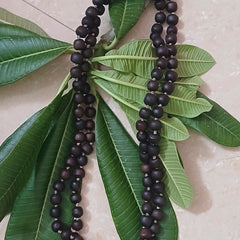 Black/Brown Desi Ghee Pure Tulsi Japa Mala (108+1) Beads 9-10 MM