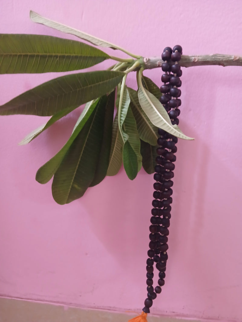 Black/Brown Desi Ghee Pure Tulsi Japa Mala (108+1) Beads 9-10 MM