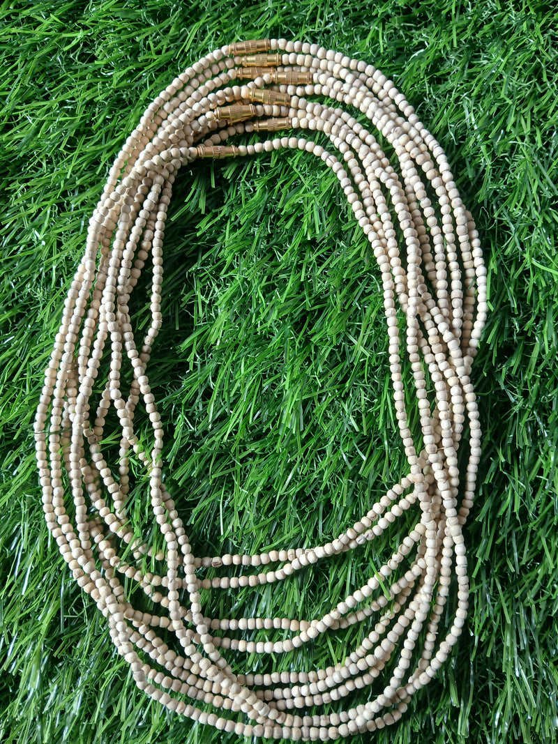 2 Round Super Premium Quality Pure Tulsi Kanthi Mala smallest Bead 34 Inches