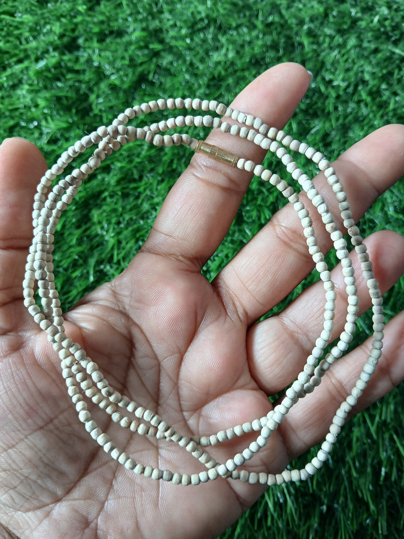 2 Round Super Premium Quality Pure Tulsi Kanthi Mala Small Beads 34 Inches