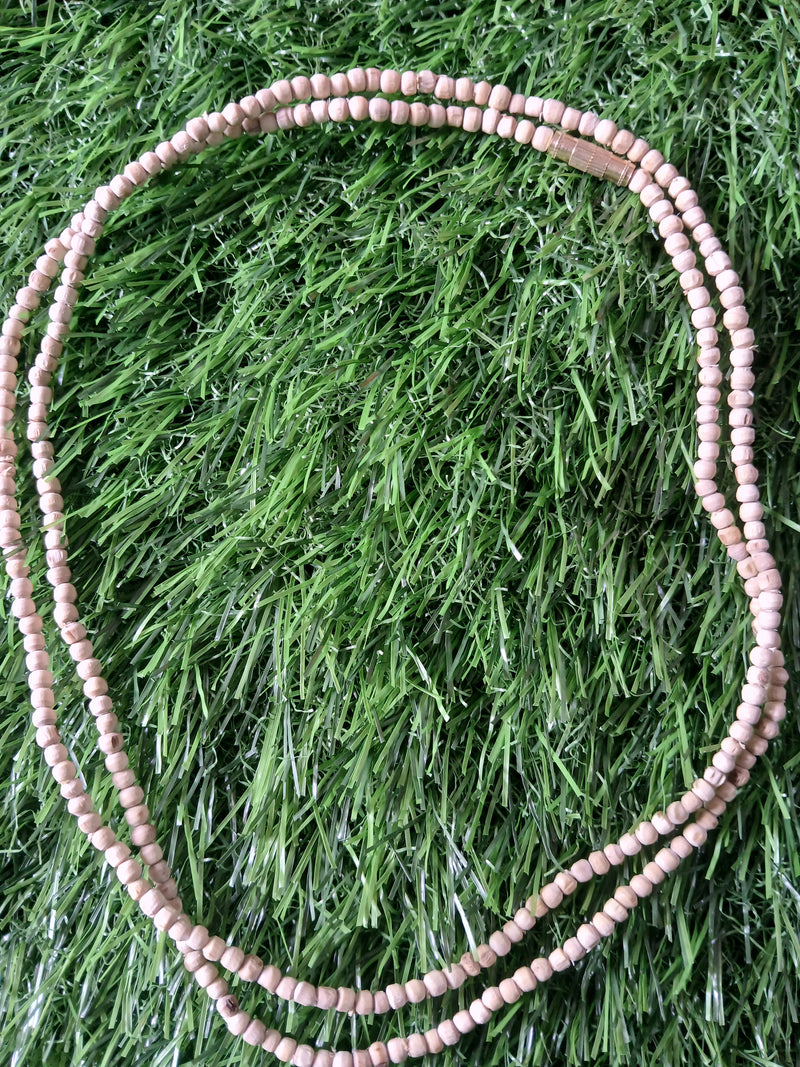2 Round Super Premium Quality Pure Tulsi Kanthi Mala Small Beads 34 Inches