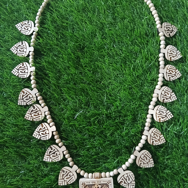 16 +1 Radha Naam Pendant Pure Tulsi Mala