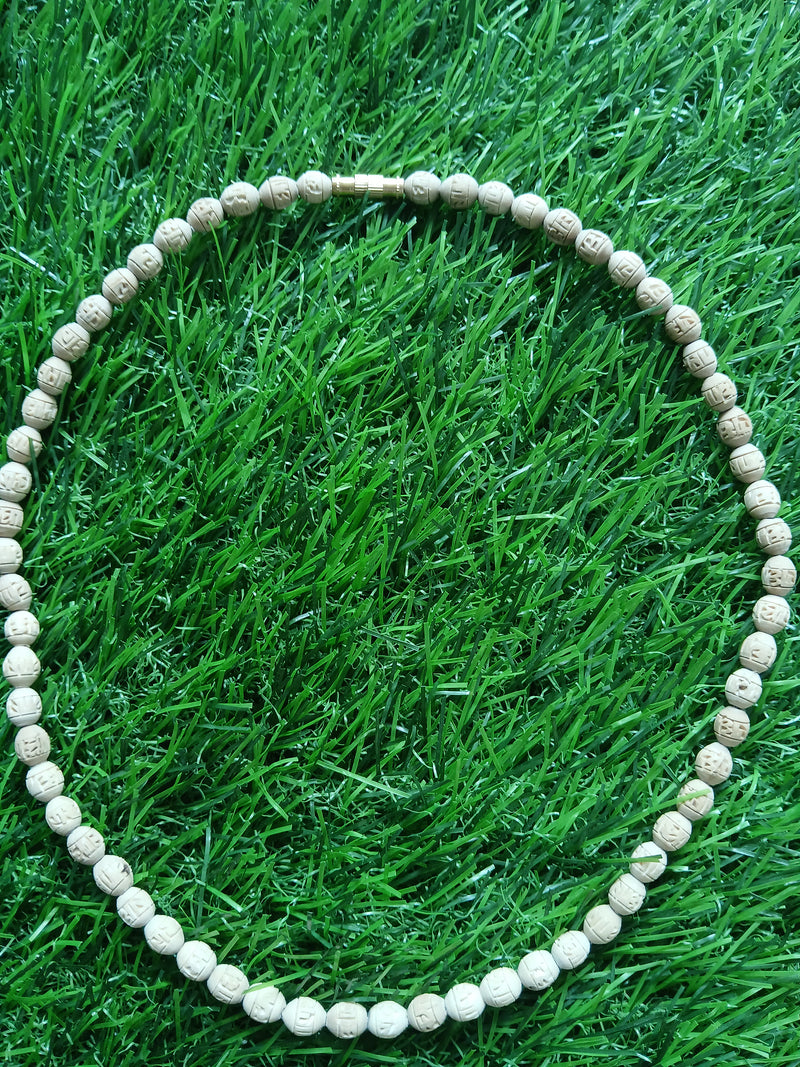 1 Round 19 inches Radha Naam Handcrafted Pure Tulsi Super Premium Qualty Mala 2-3 MM Beads