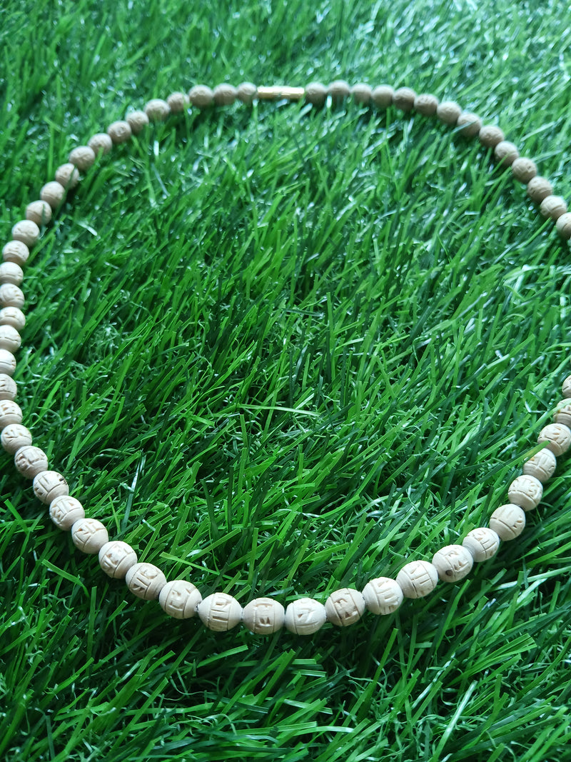 1 Round 19 inches Radha Naam Handcrafted Pure Tulsi Super Premium Qualty Mala 2-3 MM Beads