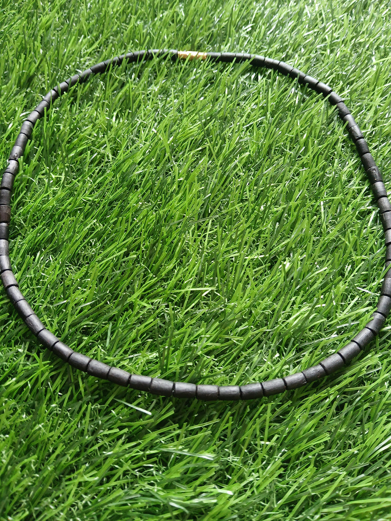 1 Round Black Desi Ghee Pure Tulsi Mala (19 inches)