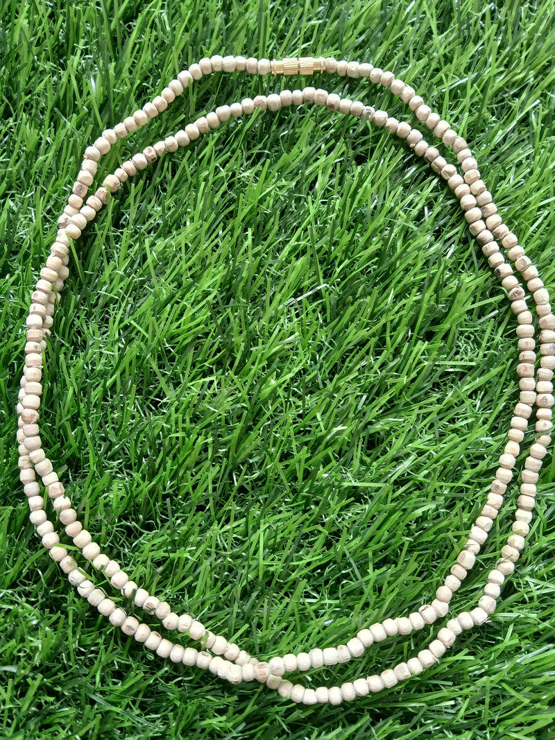 2 Round Premium Quality  Pure Tulsi Kanthi Mala 34 Inches