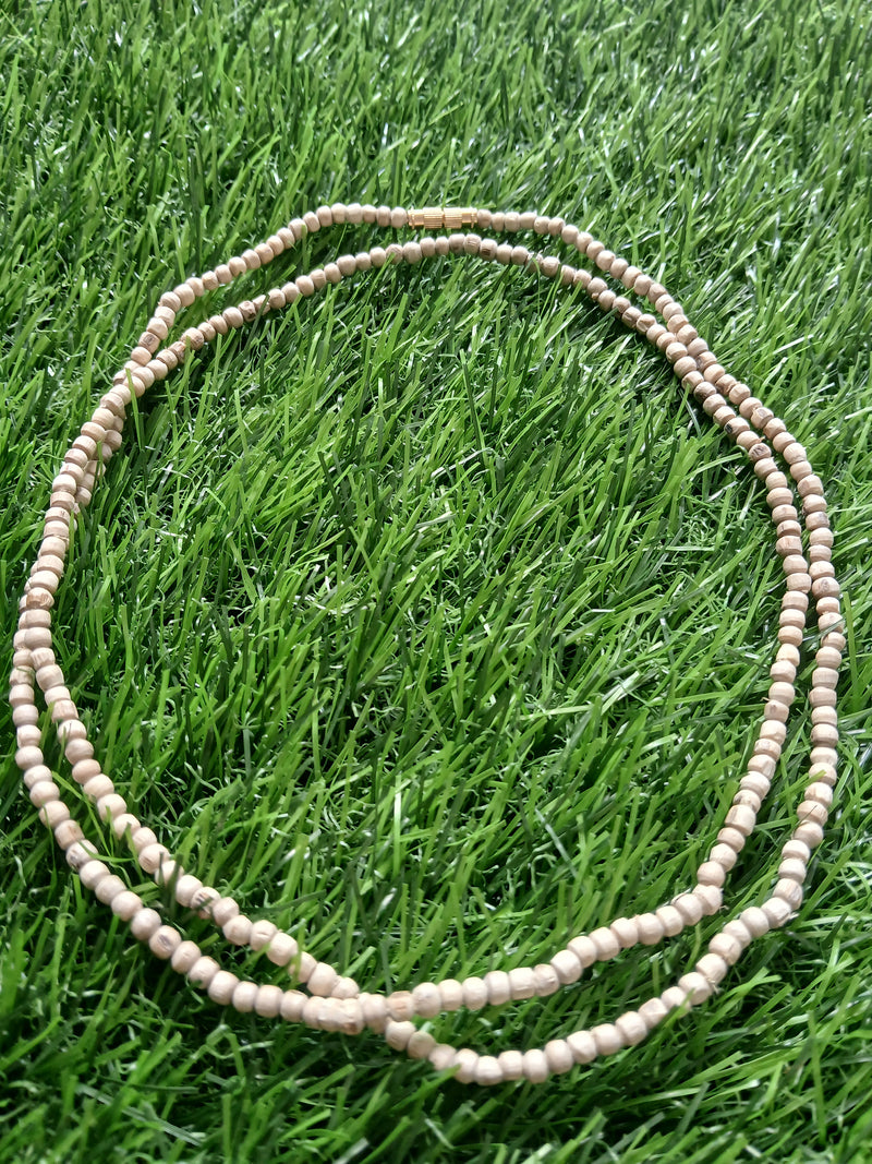 2 Round Premium Quality  Pure Tulsi Kanthi Mala 34 Inches
