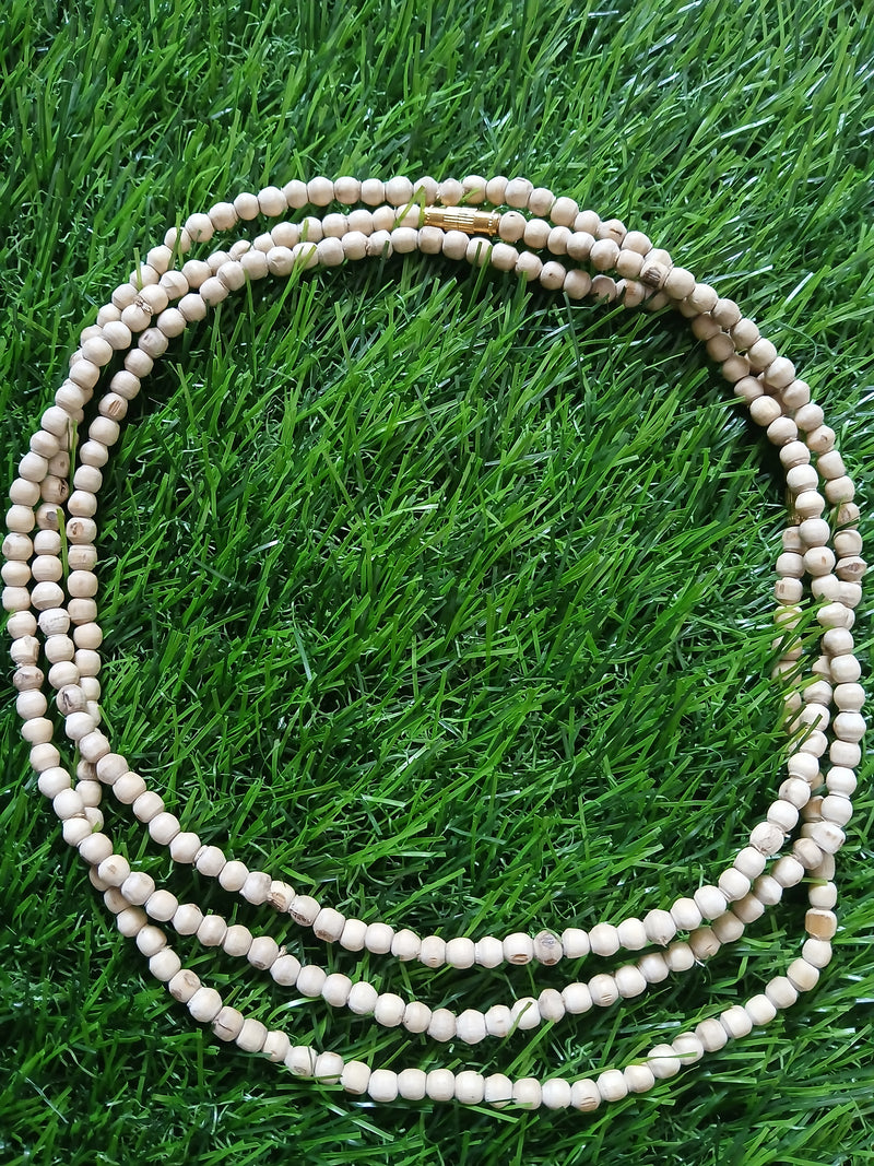 3 round Premium Quality Pure Tulsi Kanthi Mala 51 Inches