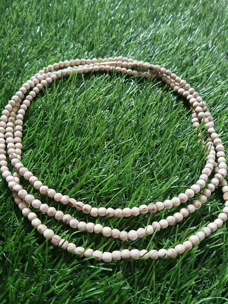 3 round Premium Quality Pure Tulsi Kanthi Mala 51 Inches
