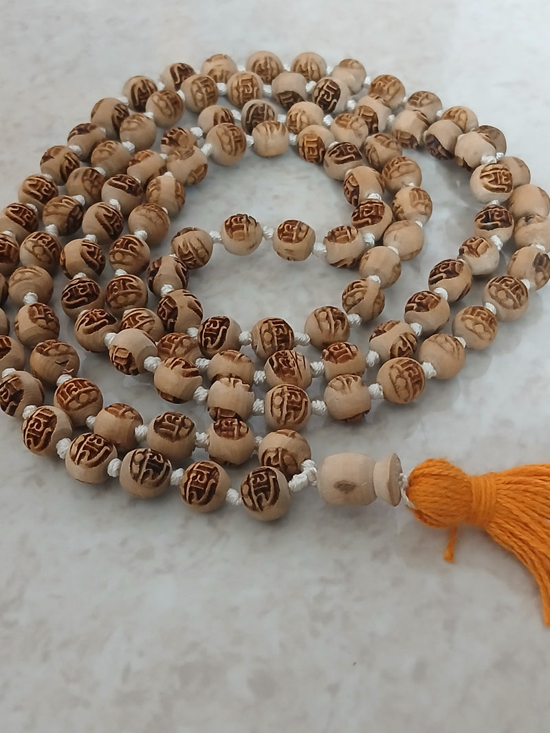 8 MM Radha Naam Pure Tulsi Japa Mala (108+1)