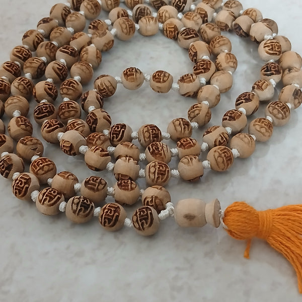 8 MM Radha Naam Pure Tulsi Japa Mala (108+1)