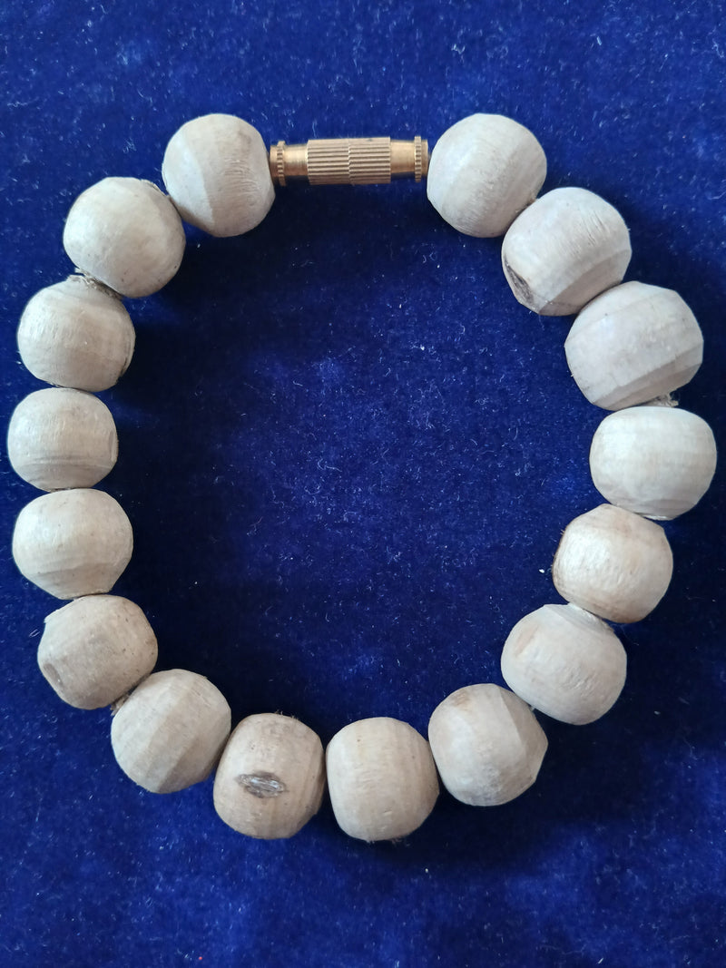 12 MM Pure Tulsi Beads Bracelet Free Size