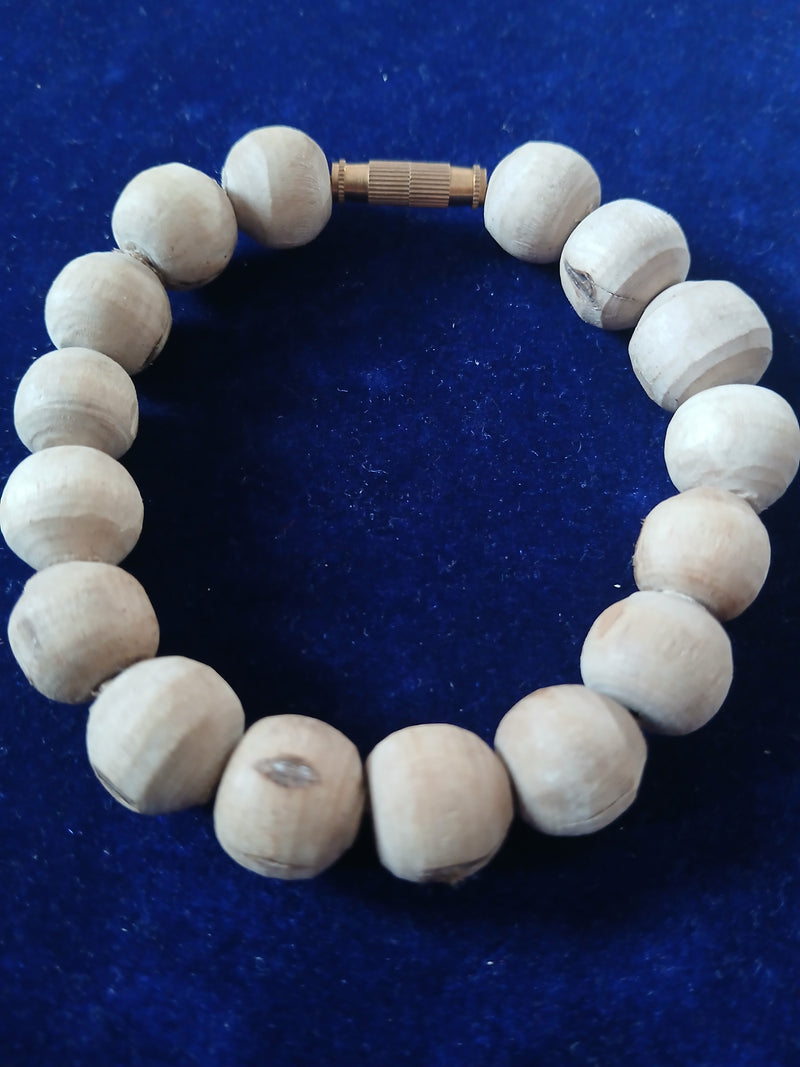 12 MM Pure Tulsi Beads Bracelet Free Size