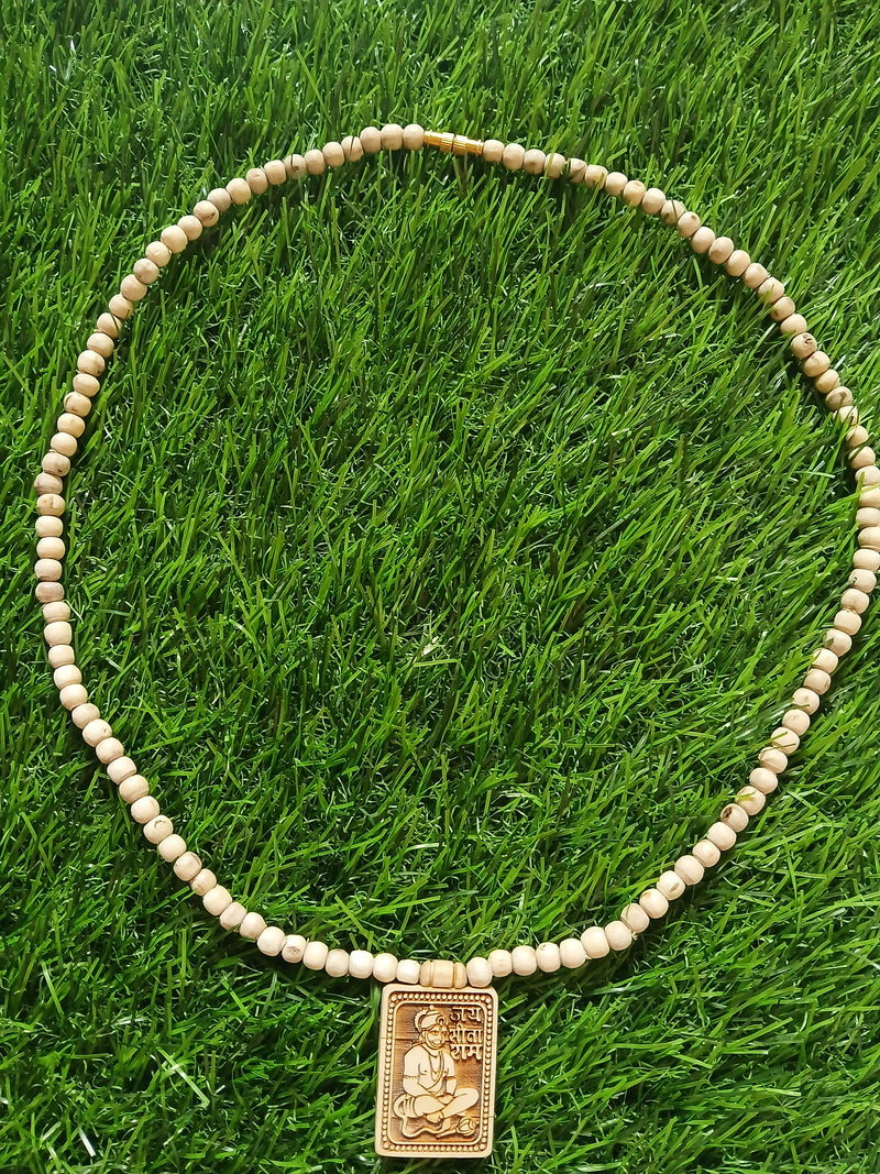 Shri Hanumaan Ji Pendant Pure Tulsi Mala 24 Inches