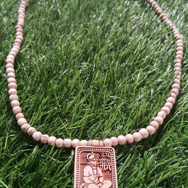 Shri Hanumaan Ji Pendant Pure Tulsi Mala 24 Inches