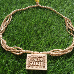 5 Layers Pure Tulsi Radha Naam Pendant Premium Tulsi Mala