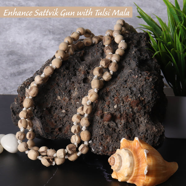8-9 MM Rough Economical Tulsi Japa Mala (108+1)