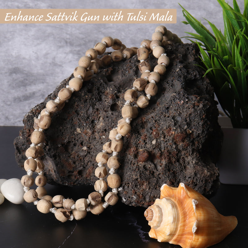 8-9 MM Rough Economical Tulsi Japa Mala (108+1)