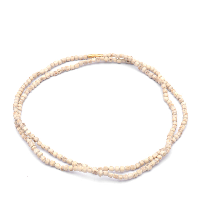 2 Round Pure Tulsi Kanthi Mala 34 Inches