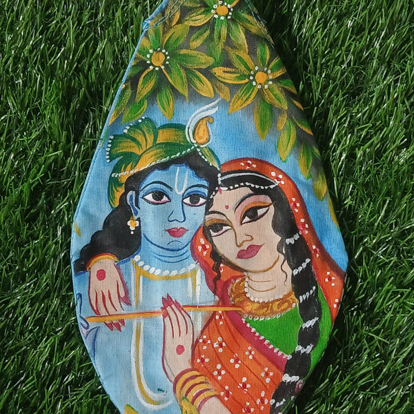 Hand Painted Radha Krishana Premium Quality 1 Qty
