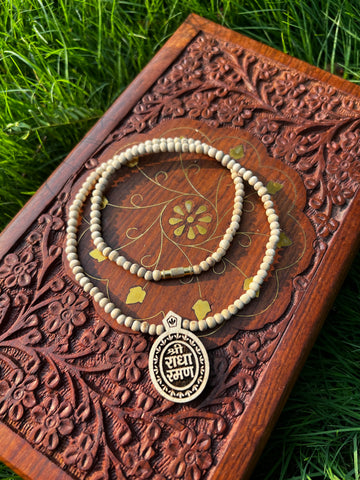 8 MM Radha Naam Pure Tulsi Japa Mala (108+1)